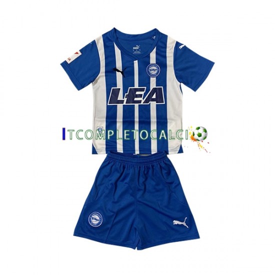 Maglia Deportivo Alaves Divisa Home 2023-2024 Manica Corta ,Bambino