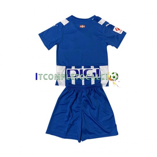 Maglia Deportivo Alaves Divisa Home 2023-2024 Manica Corta ,Bambino