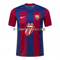 Maglia FC Barcelona Rolling Stones Divisa Home 2023-2024 Manica Corta ,Uomo