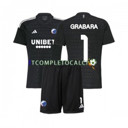 Maglia FC Copenhagen GRABARA 1 Portiere Divisa Away 2023-2024 Manica Corta ,Bambino