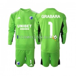Maglia FC Copenhagen GRABARA 1 Portiere Quarto Divisa 2023-2024 Manica Lunga ,Bambino