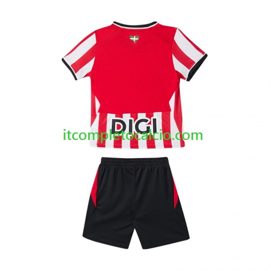Maglia Athletic Bilbao Divisa Home 2026-2027 Manica Corta ,Bambino