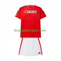 Maglia Benfica Divisa Home 2026-2027 Manica Corta ,Bambino