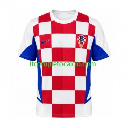 Maglia Croazia Retro Divisa Home 2002 Manica Corta ,Uomo