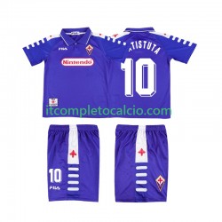 Maglia ACF Fiorentina RUICOSTA 10 Retro Divisa Home 1998 1999 Manica Corta ,Bambino