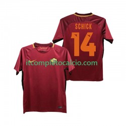 Maglia AS Roma SCHICK 14 2017-2018 Retro Divisa Home Manica Corta ,Uomo