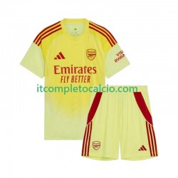 Maglia Arsenal Portiere Divisa Home 2025-2026 Manica Corta ,Bambino