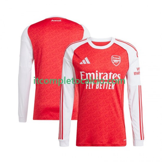Maglia Arsenal Divisa Home 2025-2026 Manica Lunga ,Uomo
