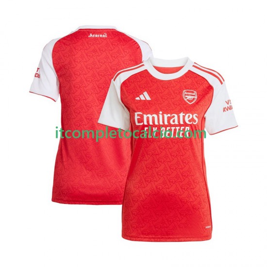 Maglia Arsenal Divisa Home 2025-2026 Manica Corta ,Donna