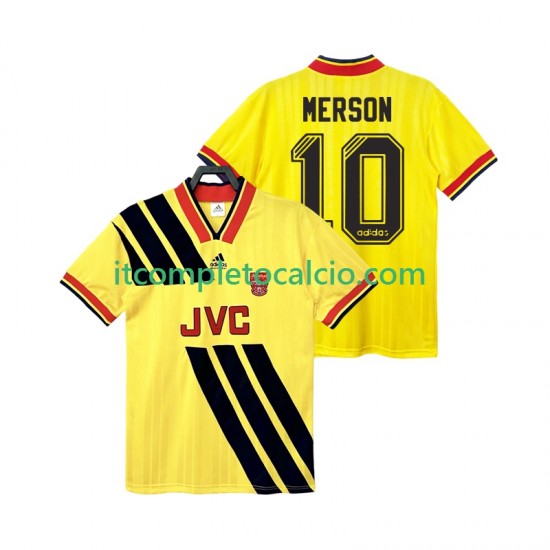 Maglia Arsenal MERSON 10 1993 Retro Divisa Away 1994 Manica Corta ,Uomo