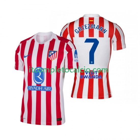 Maglia Atlético Madrid Antoine Griezmann 7 Divisa Home 2025-2026 Manica Corta ,Uomo