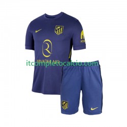 Maglia Atlético Madrid Divisa Away 2025-2026 Manica Corta ,Bambino