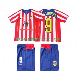 Maglia Atlético Madrid F TORRES 9 2005 Retro Divisa Home 2004 Manica Corta ,Bambino