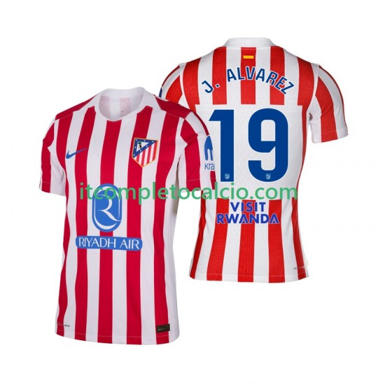 Maglia Atlético Madrid Julian Alvarez 19 Divisa Home 2025-2026 Manica Corta ,Uomo