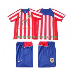 Maglia Atlético Madrid 2005 Retro Divisa Home 2004 Manica Corta ,Bambino