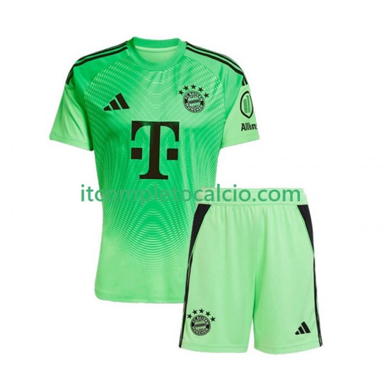 Maglia FC Bayern München Portiere Divisa Home 2025-2026 Manica Corta ,Bambino