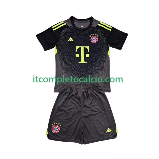 Maglia FC Bayern München Portiere Terza Divisa 2025-2026 Manica Corta ,Bambino