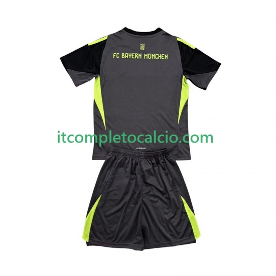 Maglia FC Bayern München Portiere Terza Divisa 2025-2026 Manica Corta ,Bambino