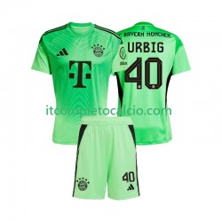 Maglia FC Bayern München Jonas Urbig 40 Portiere Divisa Home 2025-2026 Manica Corta ,Bambino