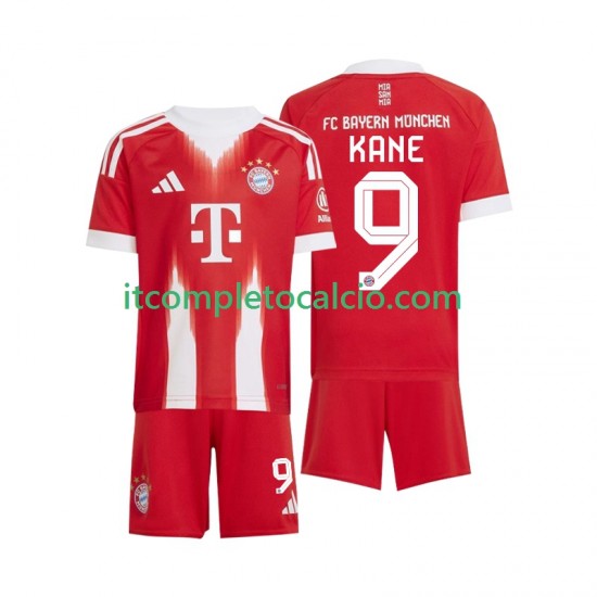 Maglia FC Bayern München Harry Kane 9 Divisa Home 2025-2026 Manica Corta ,Bambino
