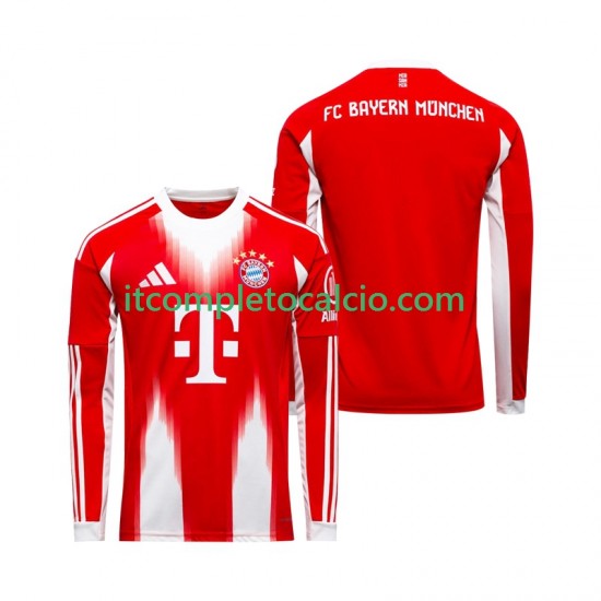 Maglia FC Bayern München Divisa Home 2025-2026 Manica Lunga ,Uomo