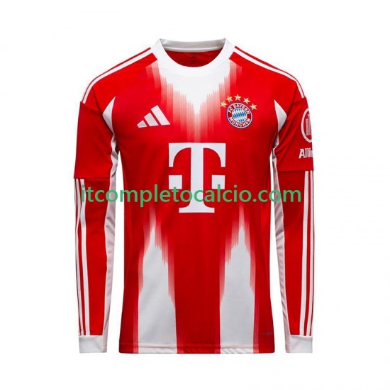 Maglia FC Bayern München Divisa Home 2025-2026 Manica Lunga ,Uomo