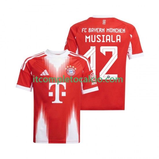Maglia FC Bayern München Jamal Musiala 42 Divisa Home 2025-2026 Manica Corta ,Uomo