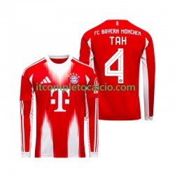 Maglia FC Bayern München Jonathan Tah 4 Divisa Home 2025-2026 Manica Lunga ,Uomo