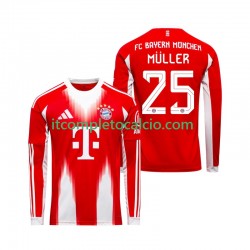 Maglia FC Bayern München Thomas Muller 25 Divisa Home 2025-2026 Manica Lunga ,Uomo