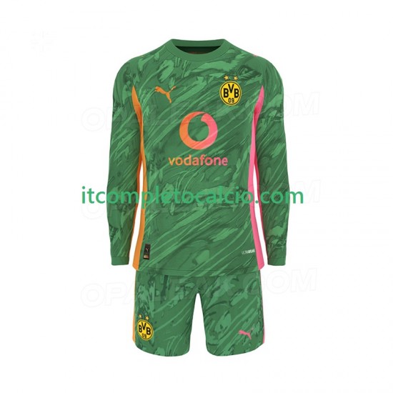 Maglia Borussia Dortmund Portiere Divisa Home 2025-2026 Manica Lunga ,Bambino