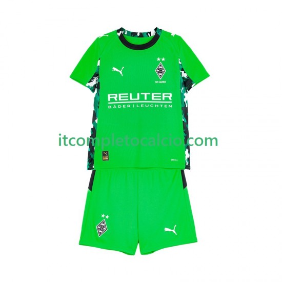 Maglia Borussia Mönchengladbach Divisa Away 2025-2026 Manica Corta ,Bambino