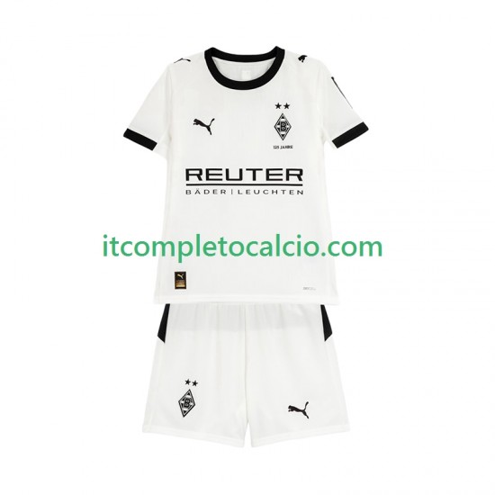 Maglia Borussia Mönchengladbach Divisa Home 2025-2026 Manica Corta ,Bambino