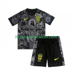 Brasile Cheist the Redeemer Football Shirts Divisa Home 2024 Manica Corta ,Bambino