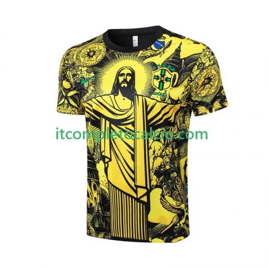 Maglia Brasile Jesus Divisa Home 2024 Manica Corta ,Uomo
