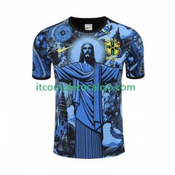 Maglia Brasile Jesus Divisa Home 2024-2025 Blu Manica Corta ,Uomo