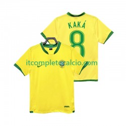 Maglia Brasile KAKA 8 Retro Divisa Home 2006 Manica Corta ,Uomo