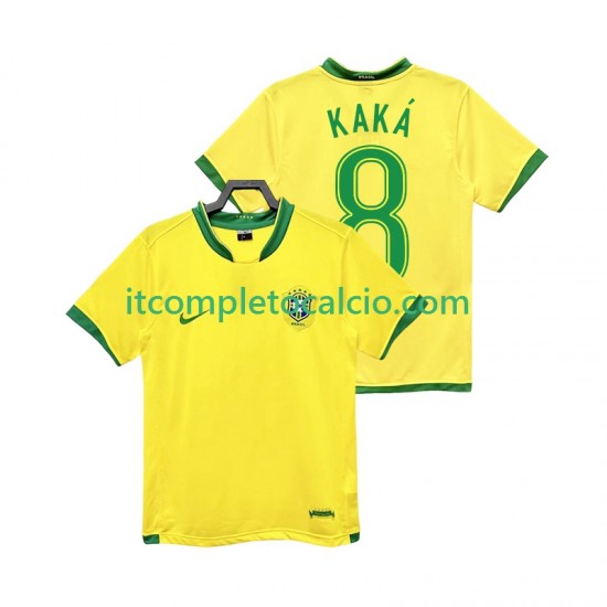 Maglia Brasile KAKA 8 Retro Divisa Home 2006 Manica Corta ,Uomo
