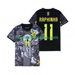 Maglia Brasile RAPHINHA 11 Cheist the Redeemer Divisa Home 2024 Manica Corta ,Uomo