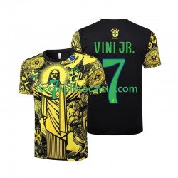 Maglia Brasile Vinicius Junior 7 Jesus Divisa Home 2024 Manica Corta ,Uomo
