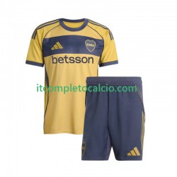 Maglia CA Boca Juniors Divisa Away 2025-2026 Manica Corta ,Bambino