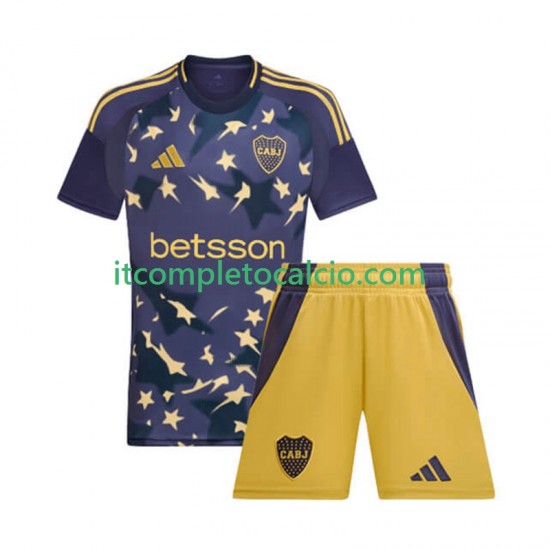 Maglia CA Boca Juniors Terza Divisa 2025 Manica Corta ,Bambino