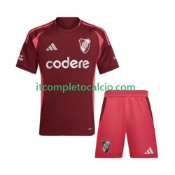 Maglia CA River Plate Divisa Away 2024-2025 Manica Corta ,Bambino