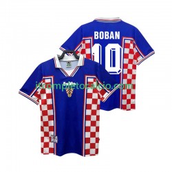 Maglia Croazia BOBAN 10 Retro Divisa Away 1998 Manica Corta ,Uomo