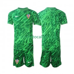 Maglia Croazia Portiere Divisa Away 2024 Manica Corta ,Bambino