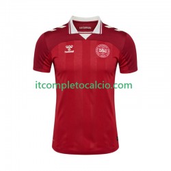 Maglia Danimarca Divisa Home 2025 Manica Corta ,Uomo
