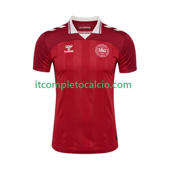 Maglia Danimarca Divisa Home 2025 Manica Corta ,Uomo
