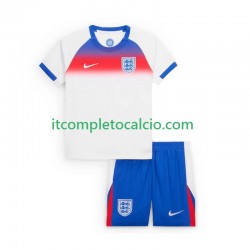 Maglia Inghilterra Divisa Home 2025 Manica Corta ,Bambino