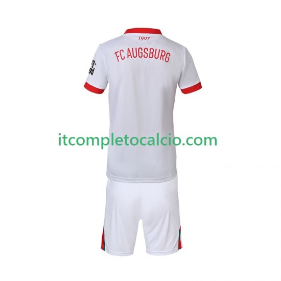 Maglia FC Augsburg Divisa Home 2025-2026 Manica Corta ,Bambino