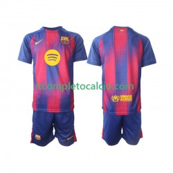 Maglia FC Barcelona Divisa Home 2025-2026 Manica Corta ,Bambino