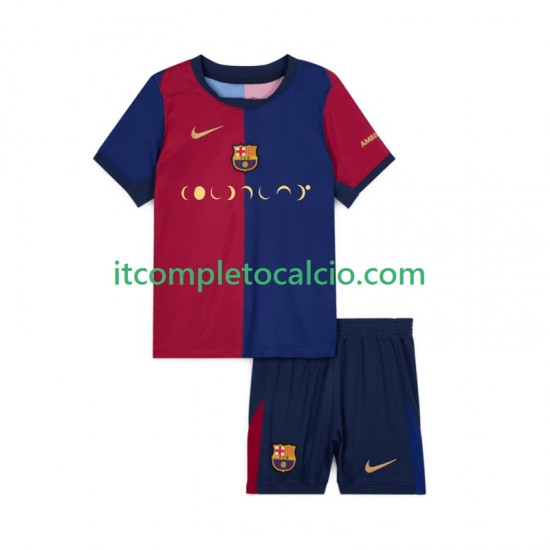 Maglia FC Barcelona Coldplay Divisa Home 2024-2025 Manica Corta ,Bambino